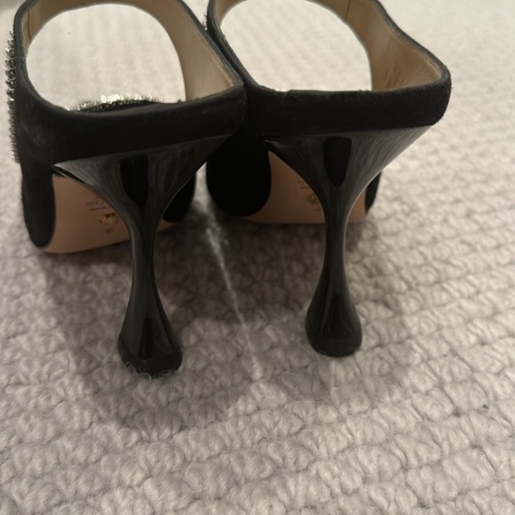 Stuart Weitzman Black Suede & Crystal Embellished Mule. Brand New! Size 8 - Picture 5 of 7
